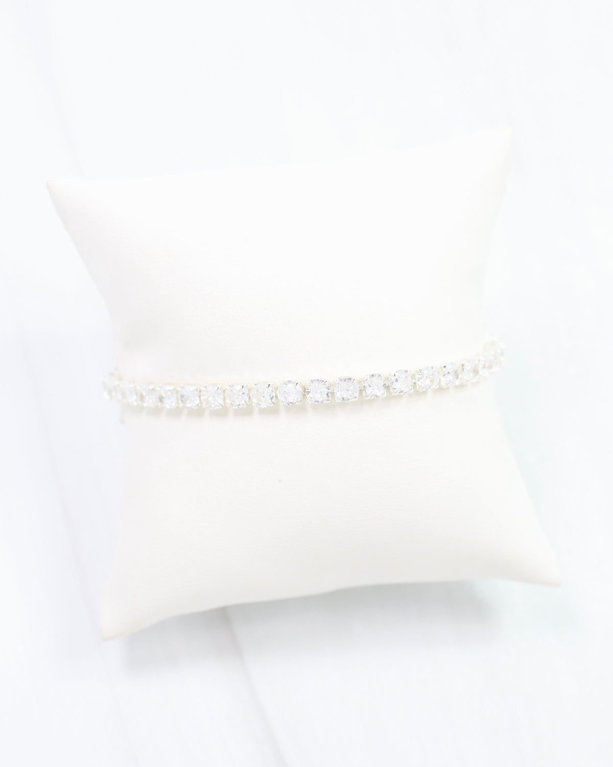 Luna Large CZ Tennis Bracelet WR Silver