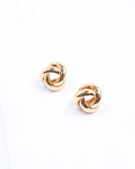 Claudia Knot Stud Earring Gold