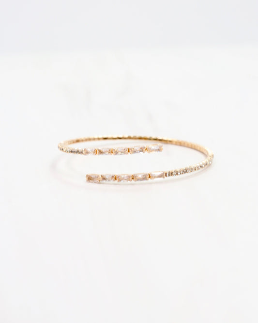 Hoover CZ Stretch Bracelet Gold