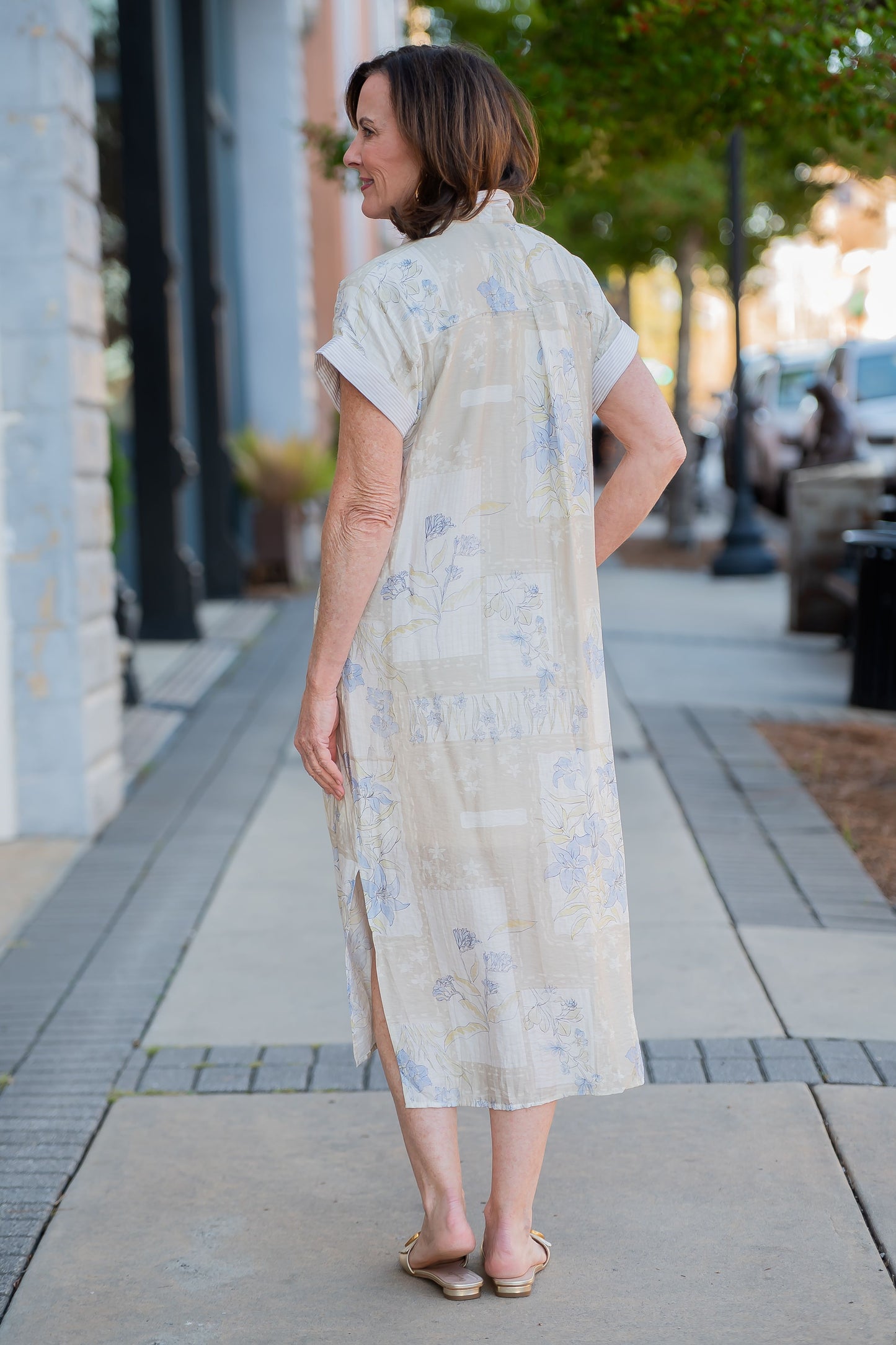 Dallas Collared Floral Midi Dress