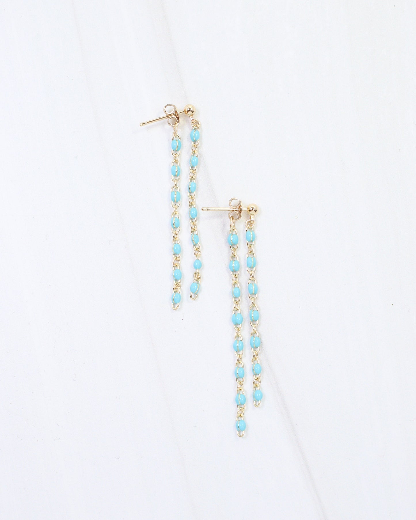 LuLu Chain Drop Earring Turquoise