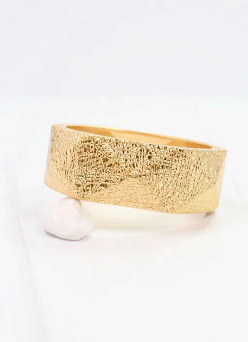 Spears Textured Cuff Bracelet GOLD