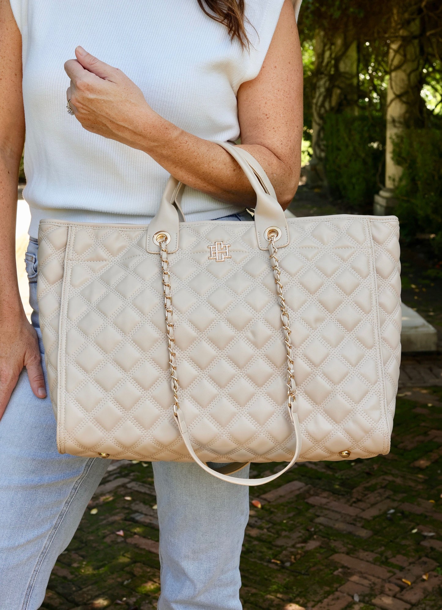 Melissa Tote Bag Nude Quilted DQ