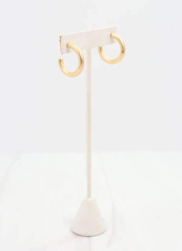 Isaacs Hoop Earring MATTE GOLD