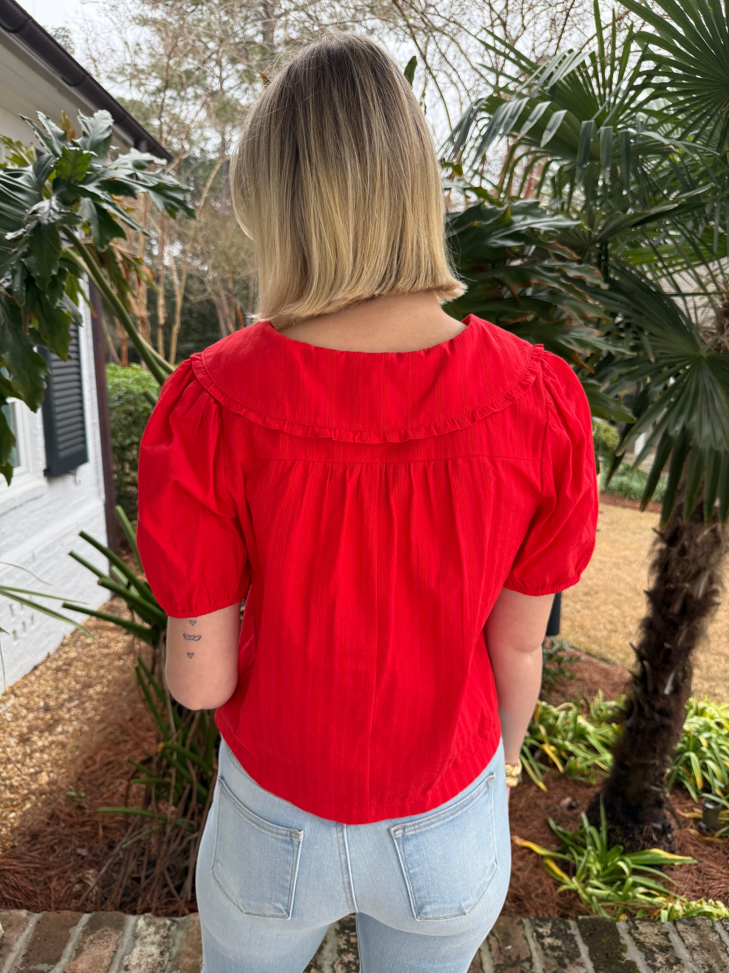 Valentine Ready Red Short Sleeve Top