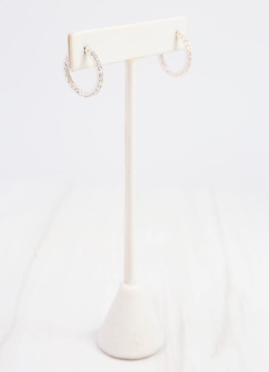 Locklear CZ Hoop Earring Silver