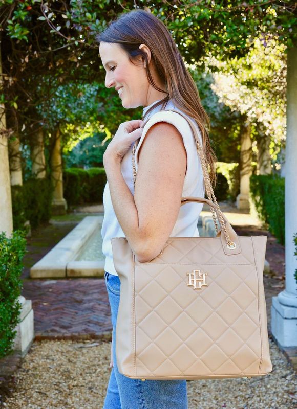 Kinzley Tote TAN QUILTED LD