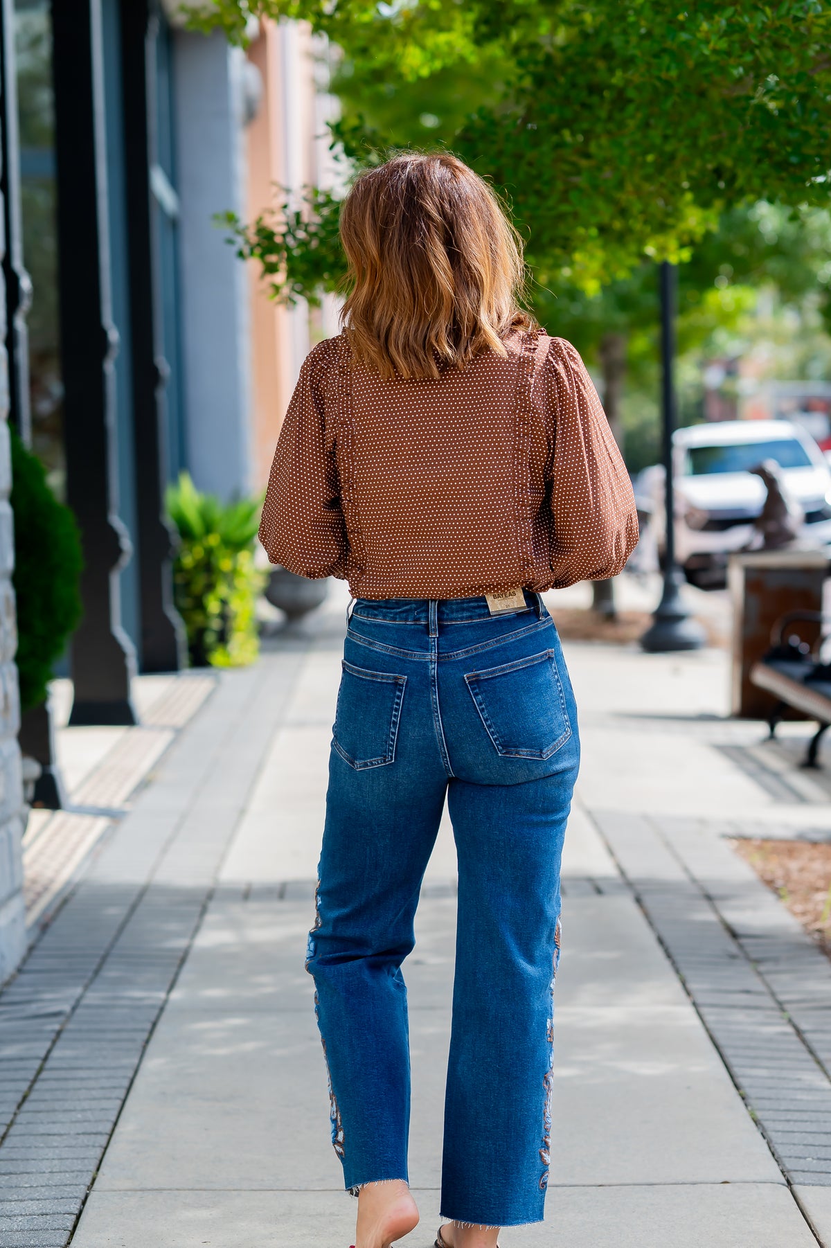 Arwood Brown Polka Dot Shirt