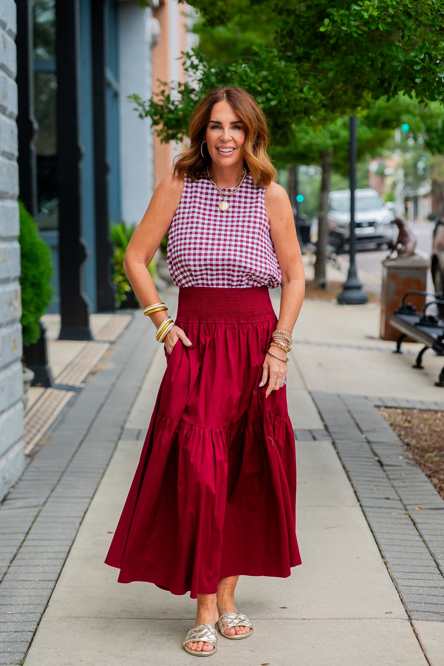 Quinn Burgundy Skirt