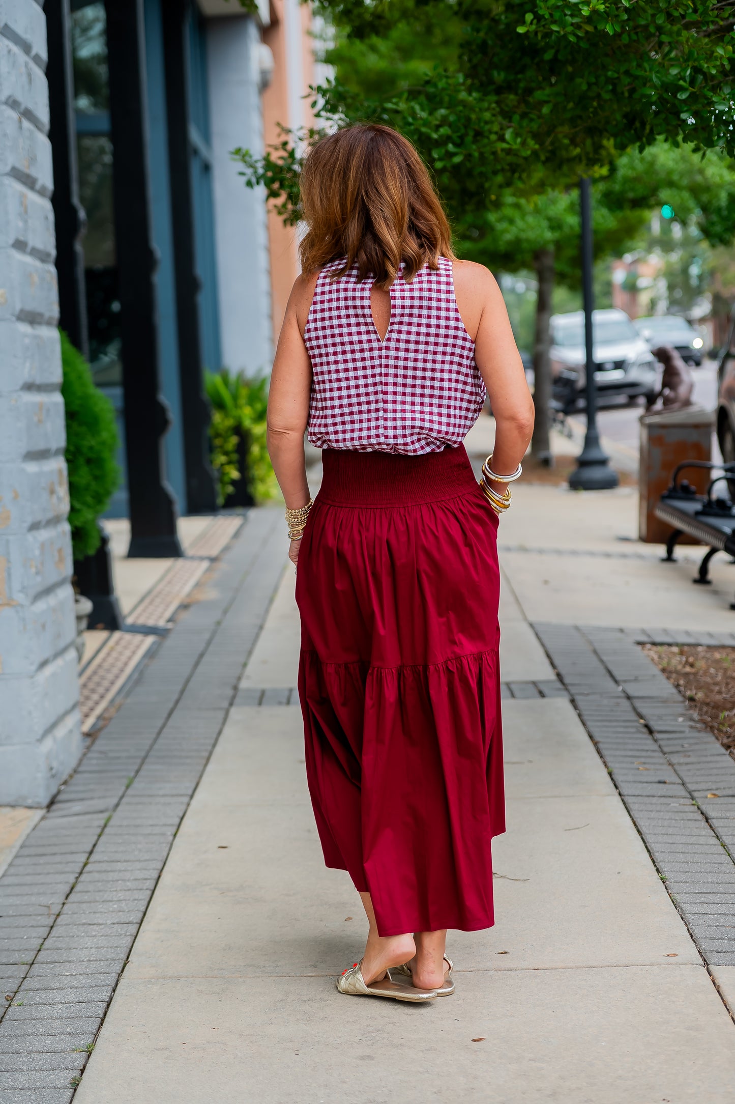 Quinn Burgundy Skirt