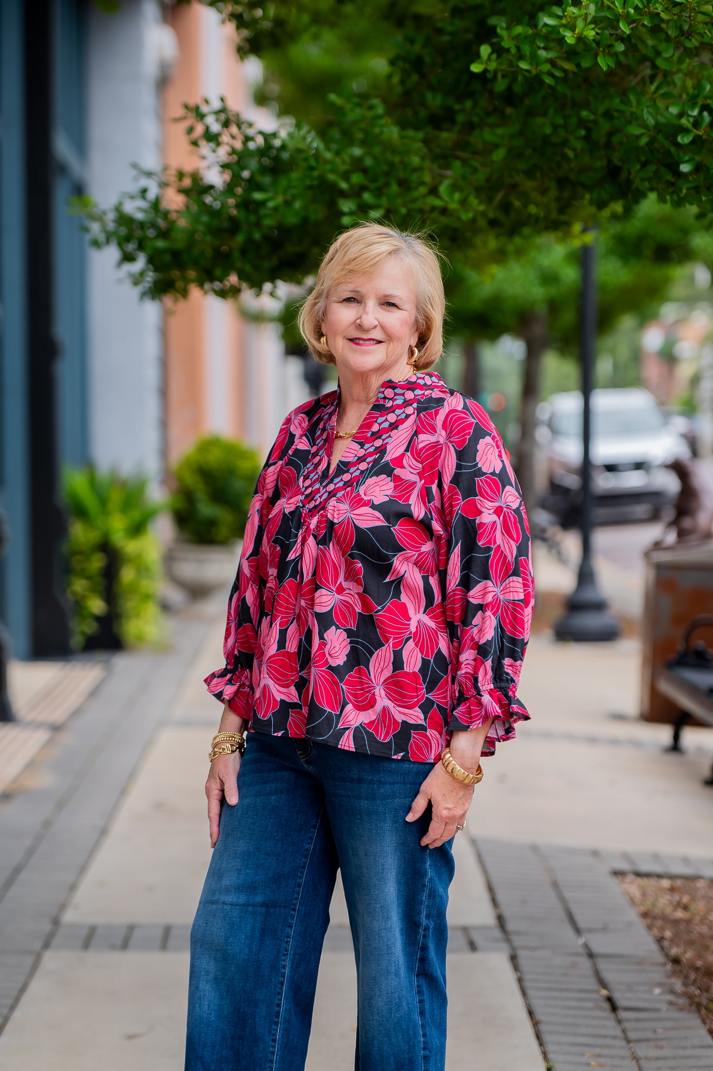Abigail Floral Print Top