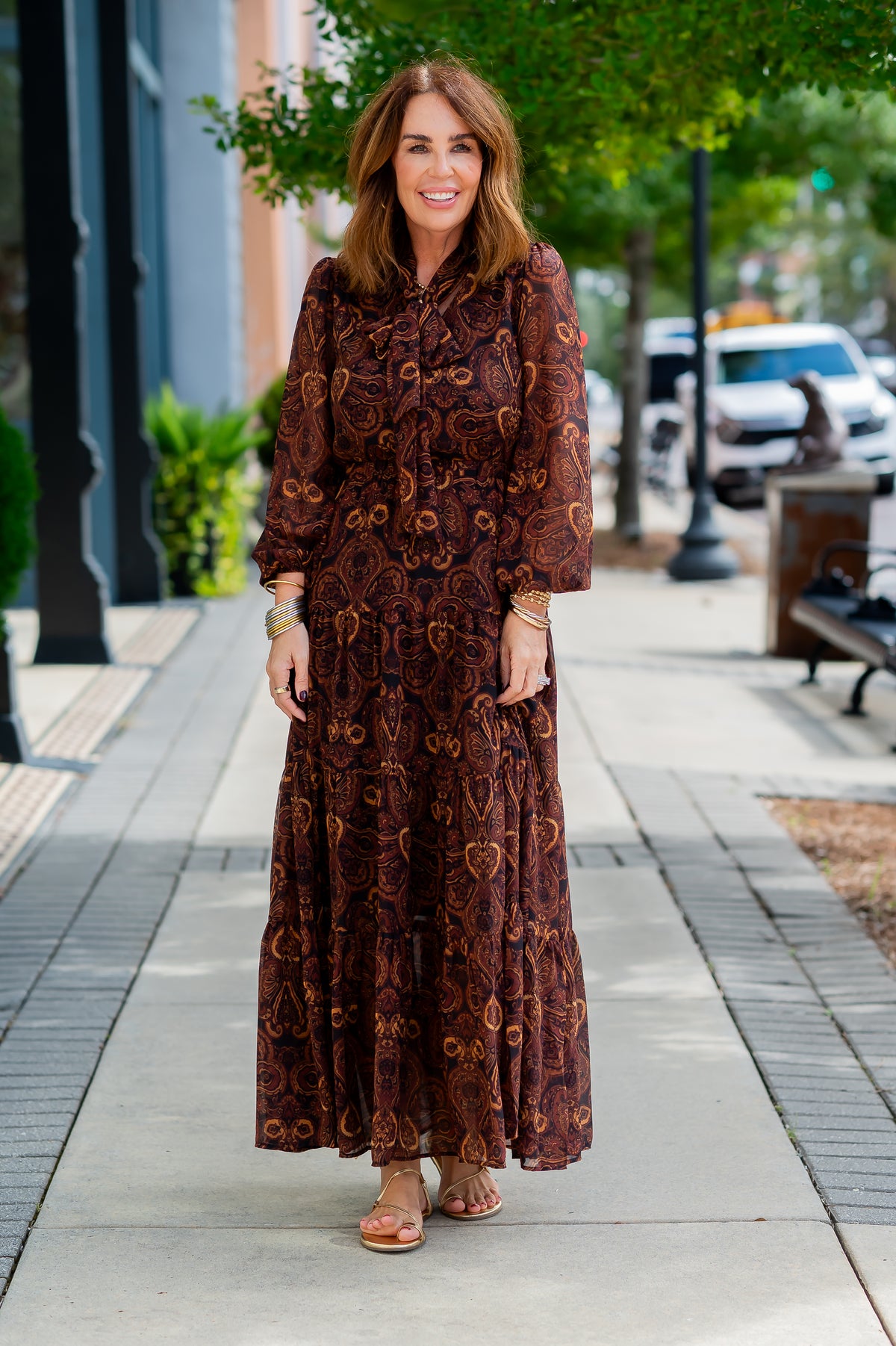 Jennifer Paisley Print Dress