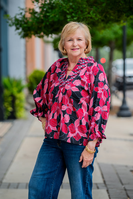 Abigail Floral Print Top