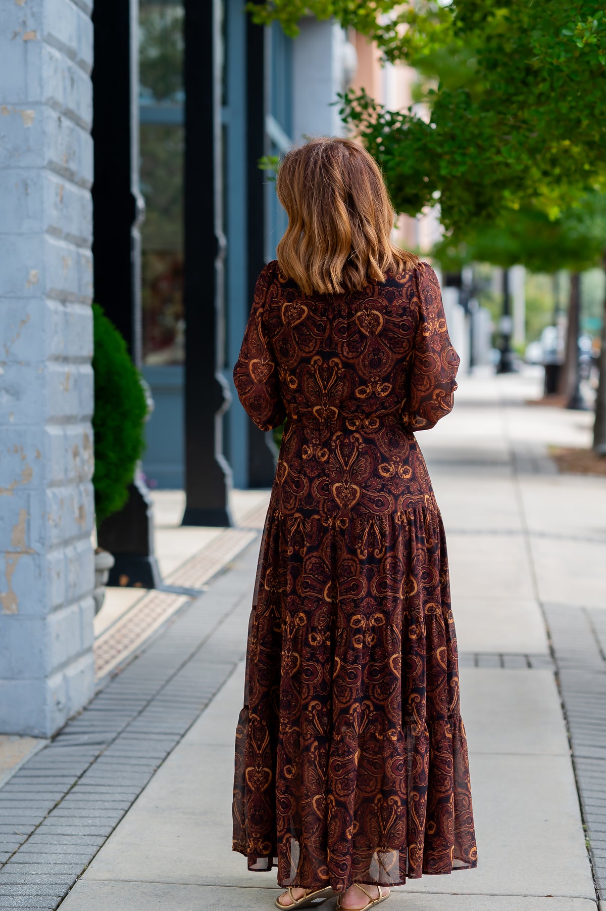 Jennifer Paisley Print Dress