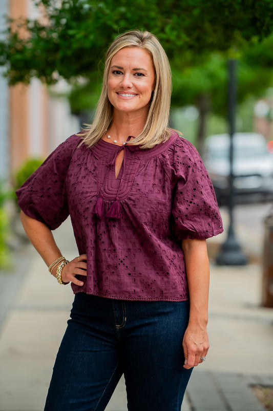 Arwen Eyelet Top