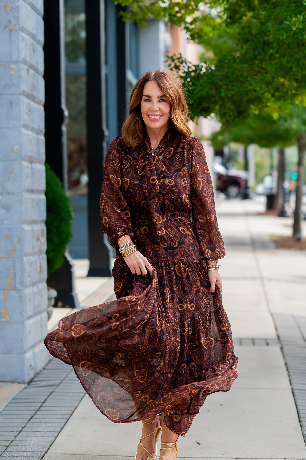 Jennifer Paisley Print Dress