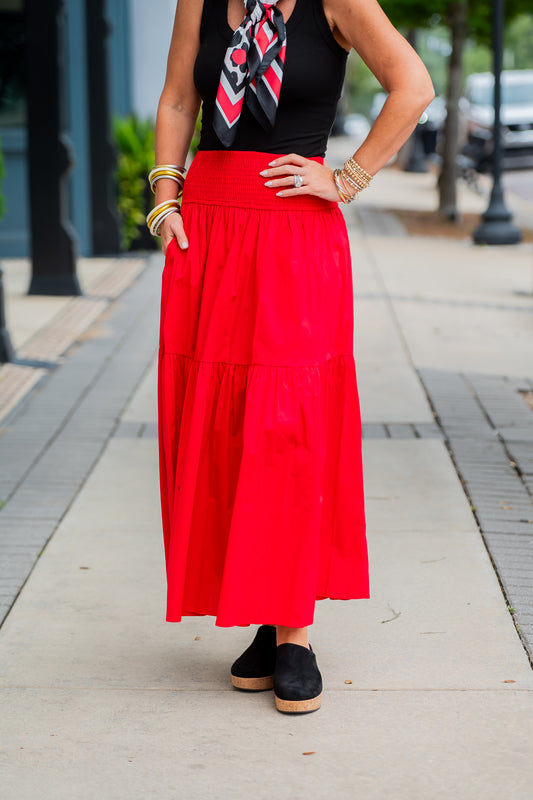 Quinn Red Skirt