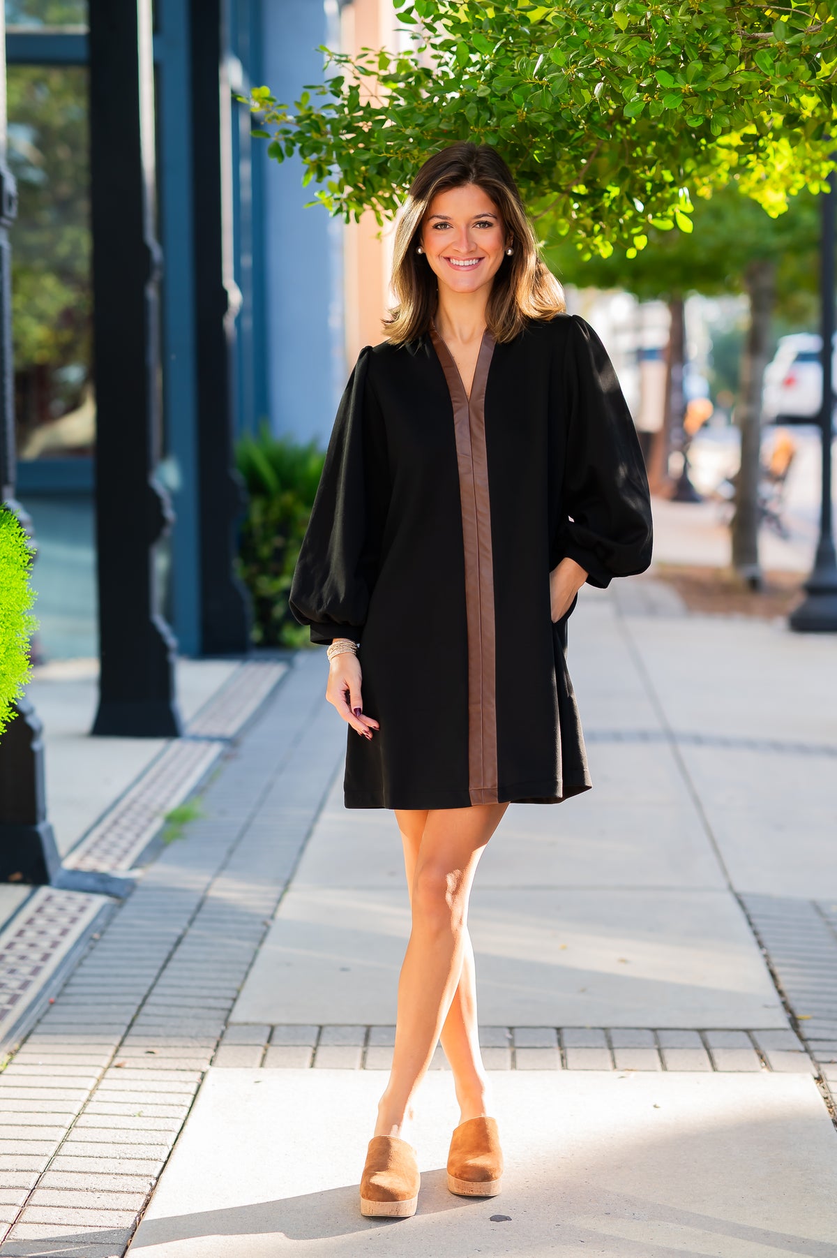Naomi Bubble Sleeve Dress