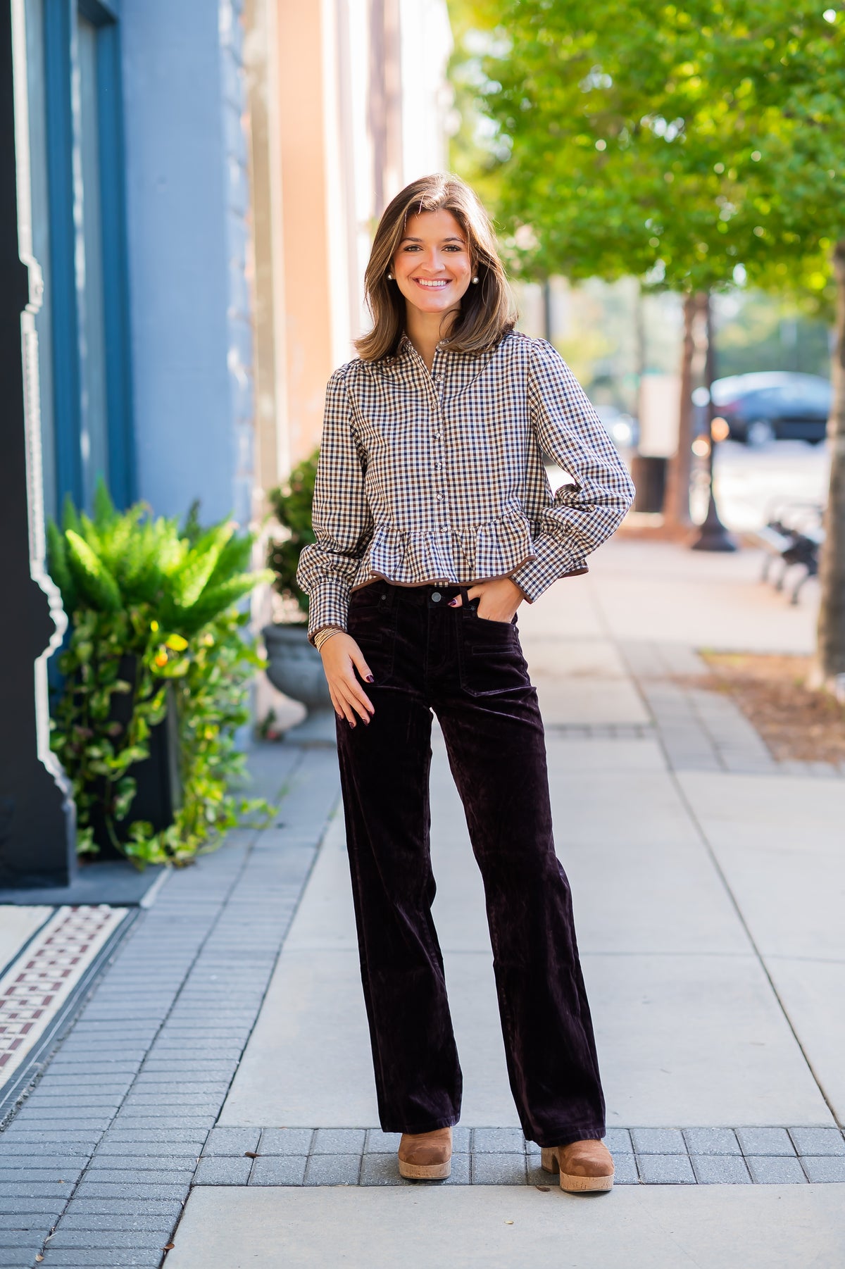 Sherrod Gingham Top