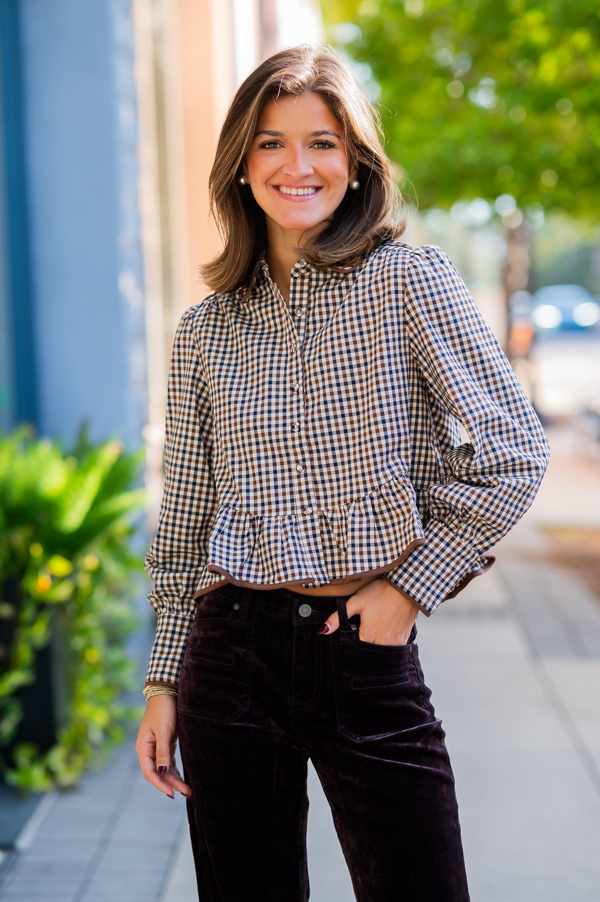Sherrod Gingham Top