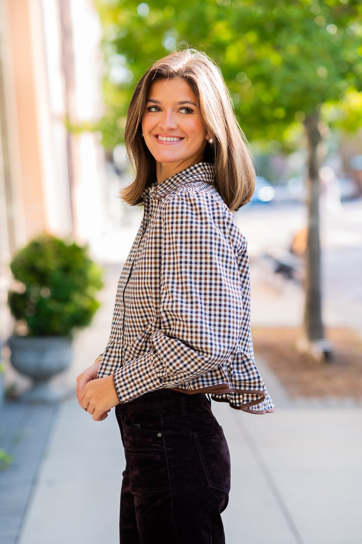 Sherrod Gingham Top