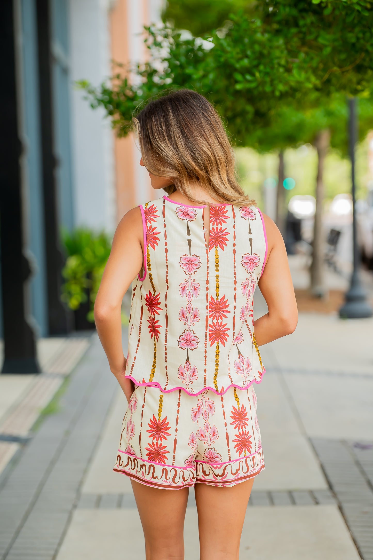 Kenzie Palm Print Top
