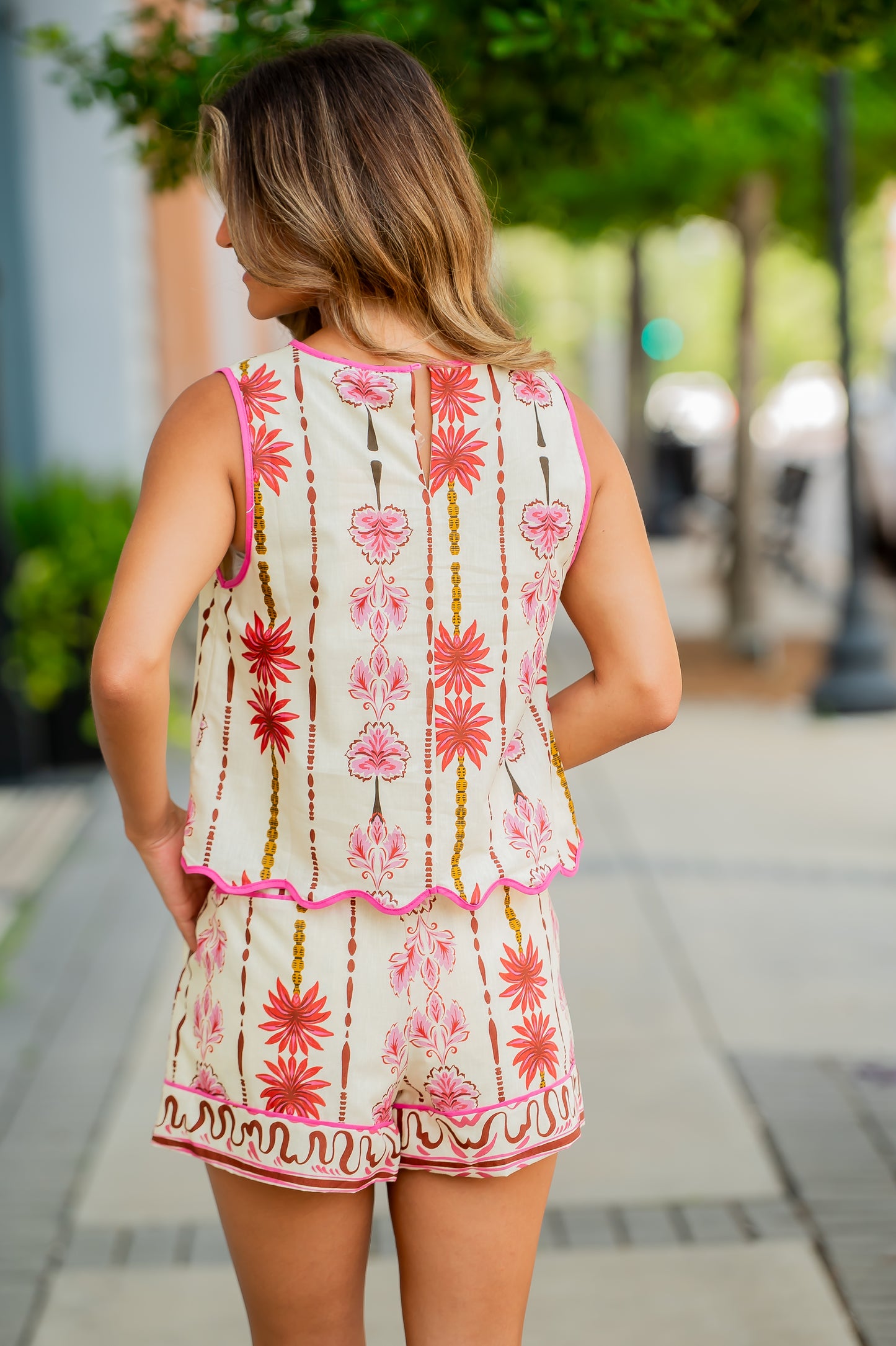Kenzie Palm Print Top