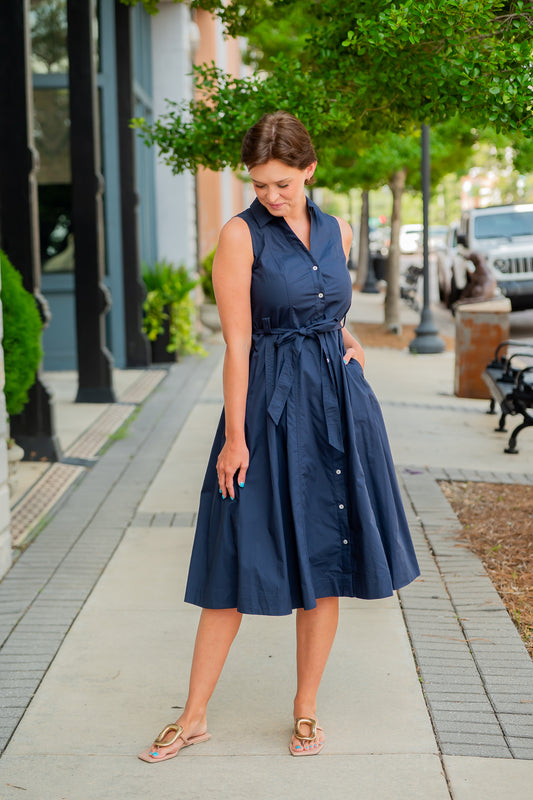 Zinnia Navy Dress