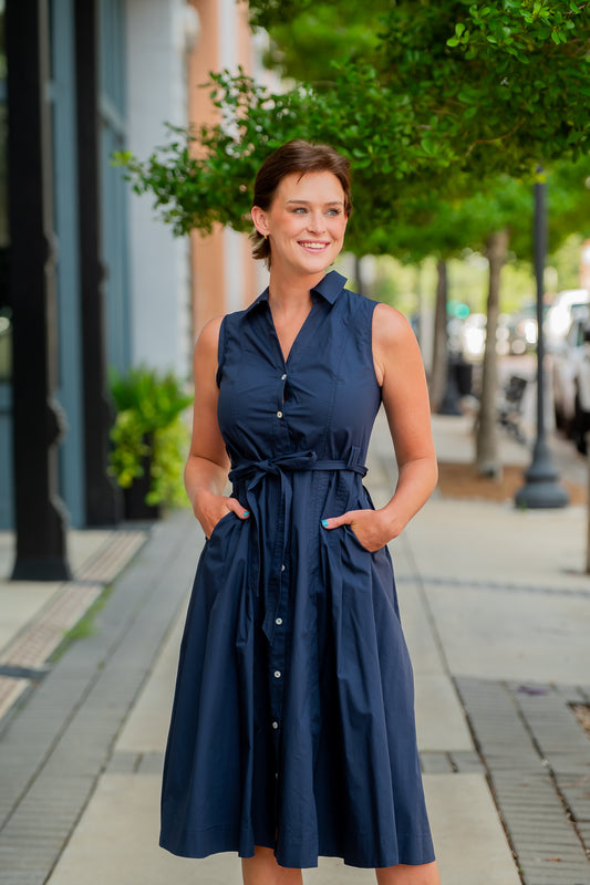 Zinnia Navy Dress