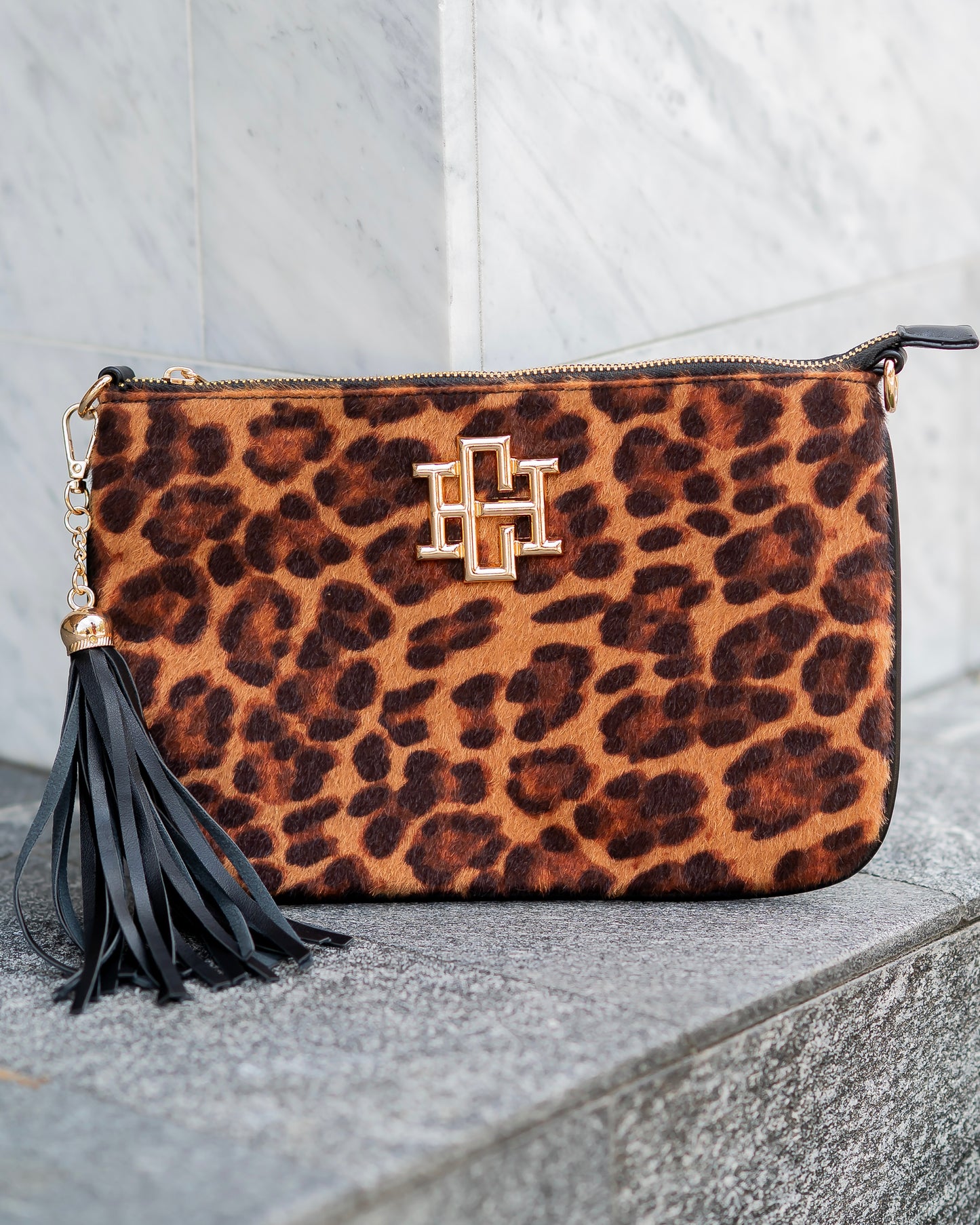 Madelyn Clutch Crossbody Spotted Saddle
