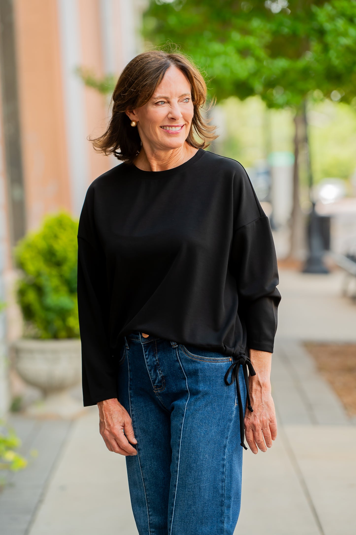 Verona Ultimate Soft Lounge Top-Jet Black