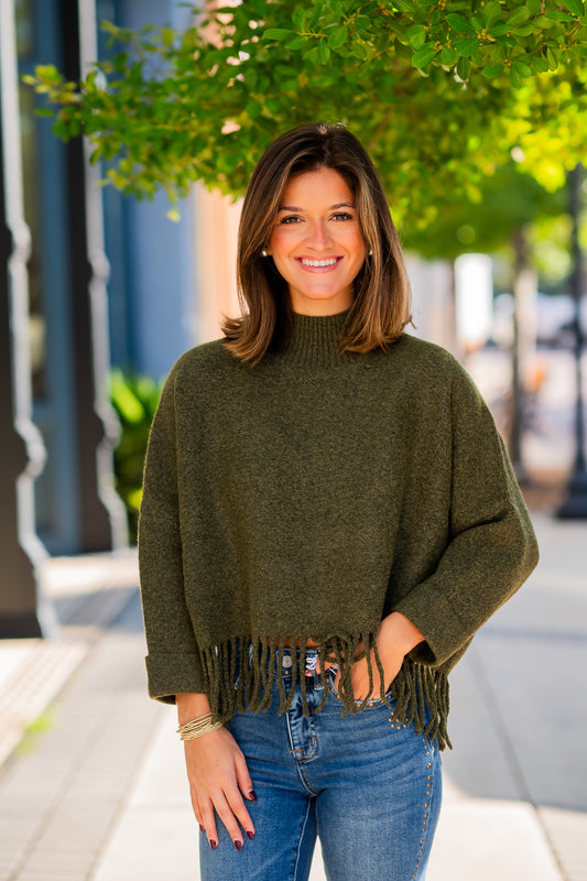 Sachi Sweater-Olive Jade