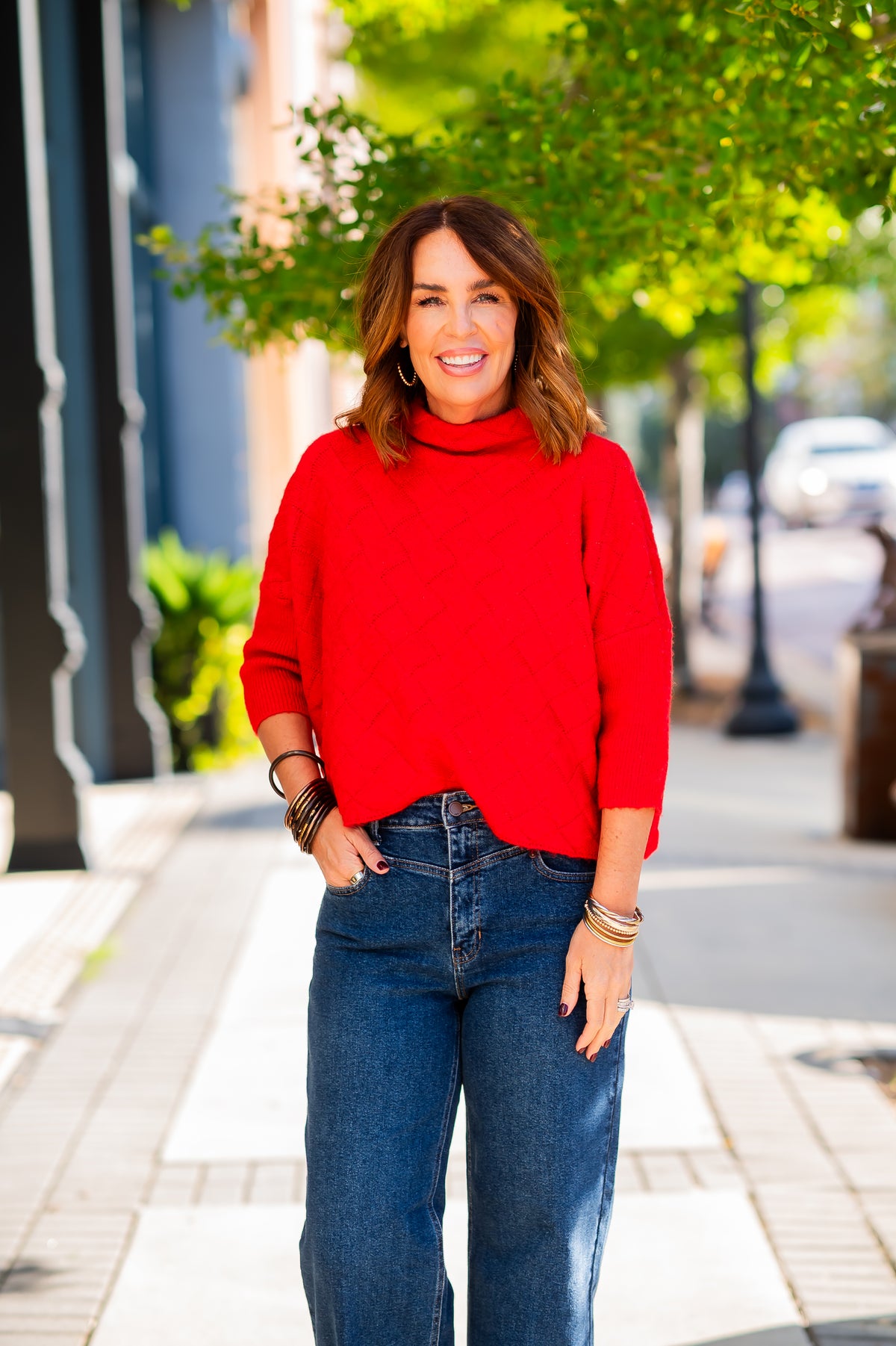 Rowena Sweater-Empress Red