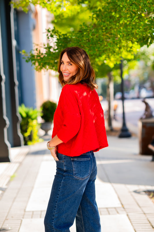 Rowena Sweater-Empress Red