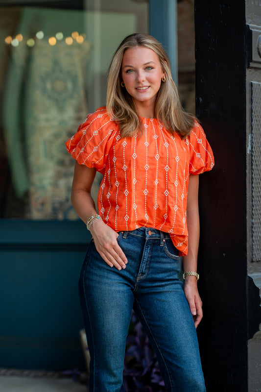 Sassy Embroidered Top