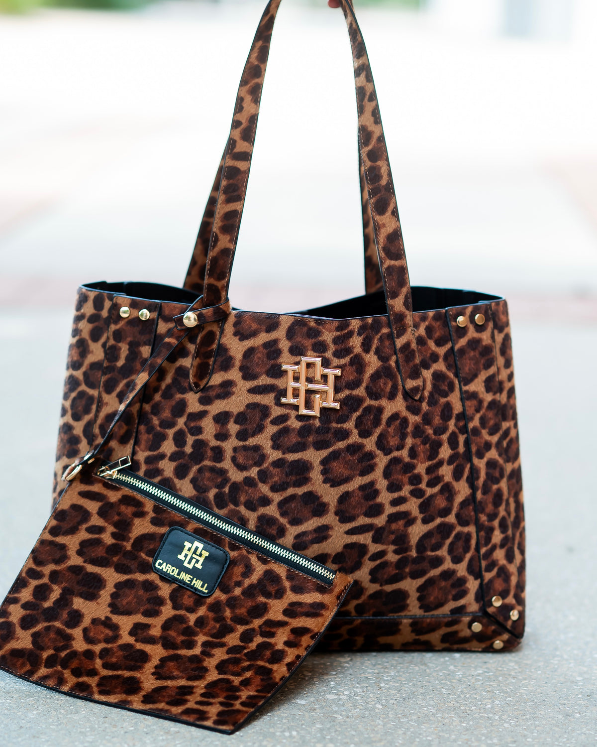 Sophie Studded Tote Spotted Saddle
