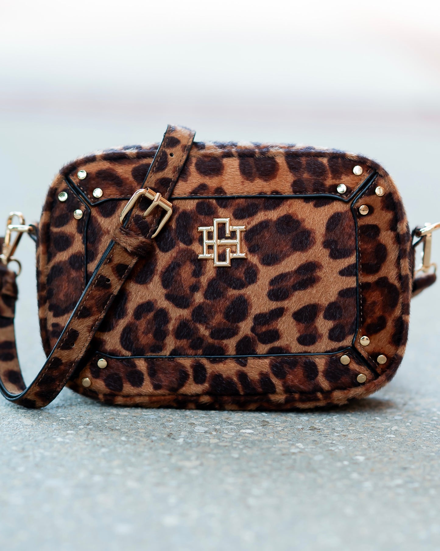 Sloane Studded Crossbody Spotted Saddle