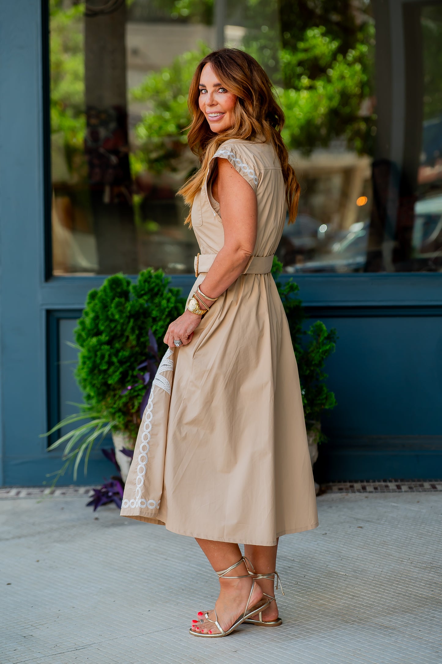 Pearl Palm Tree Dress