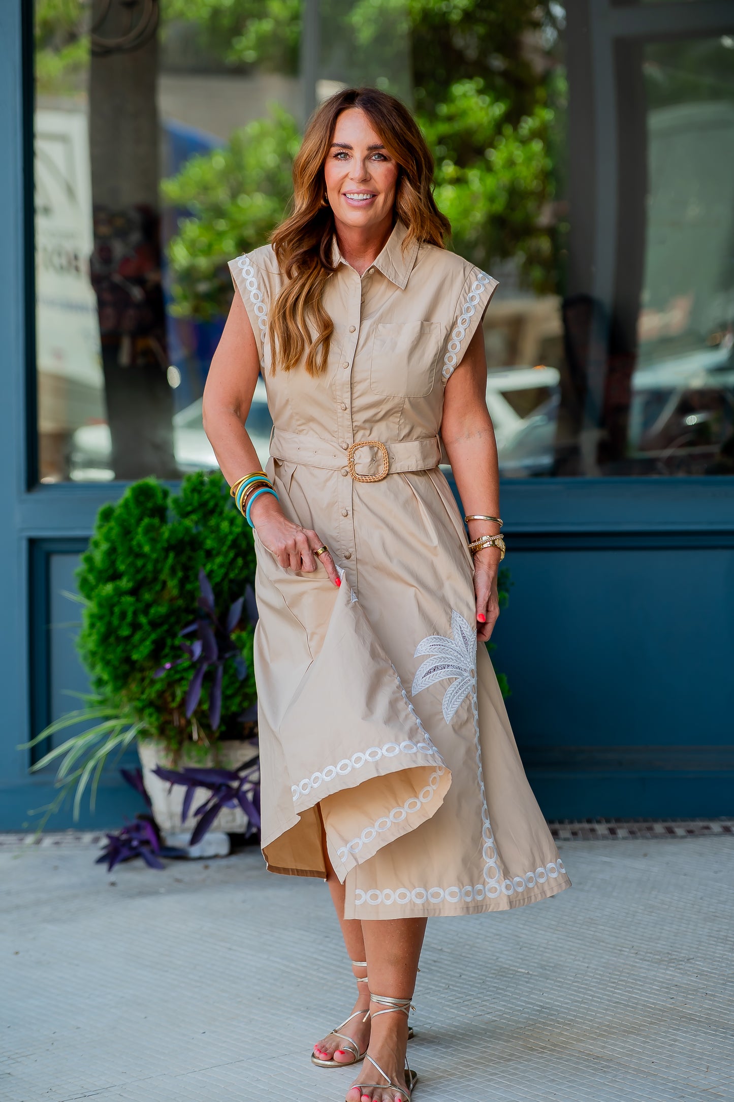 Pearl Palm Tree Dress