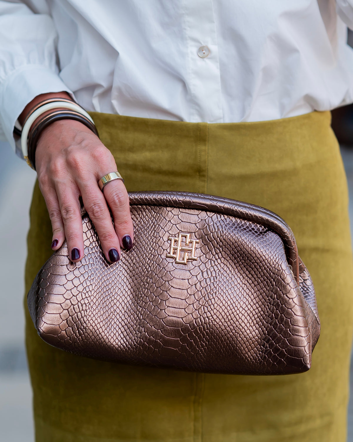 Lennox Folding Clutch Bronze ES