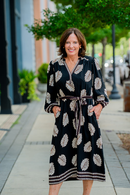 Shelby Leaf Print Dress