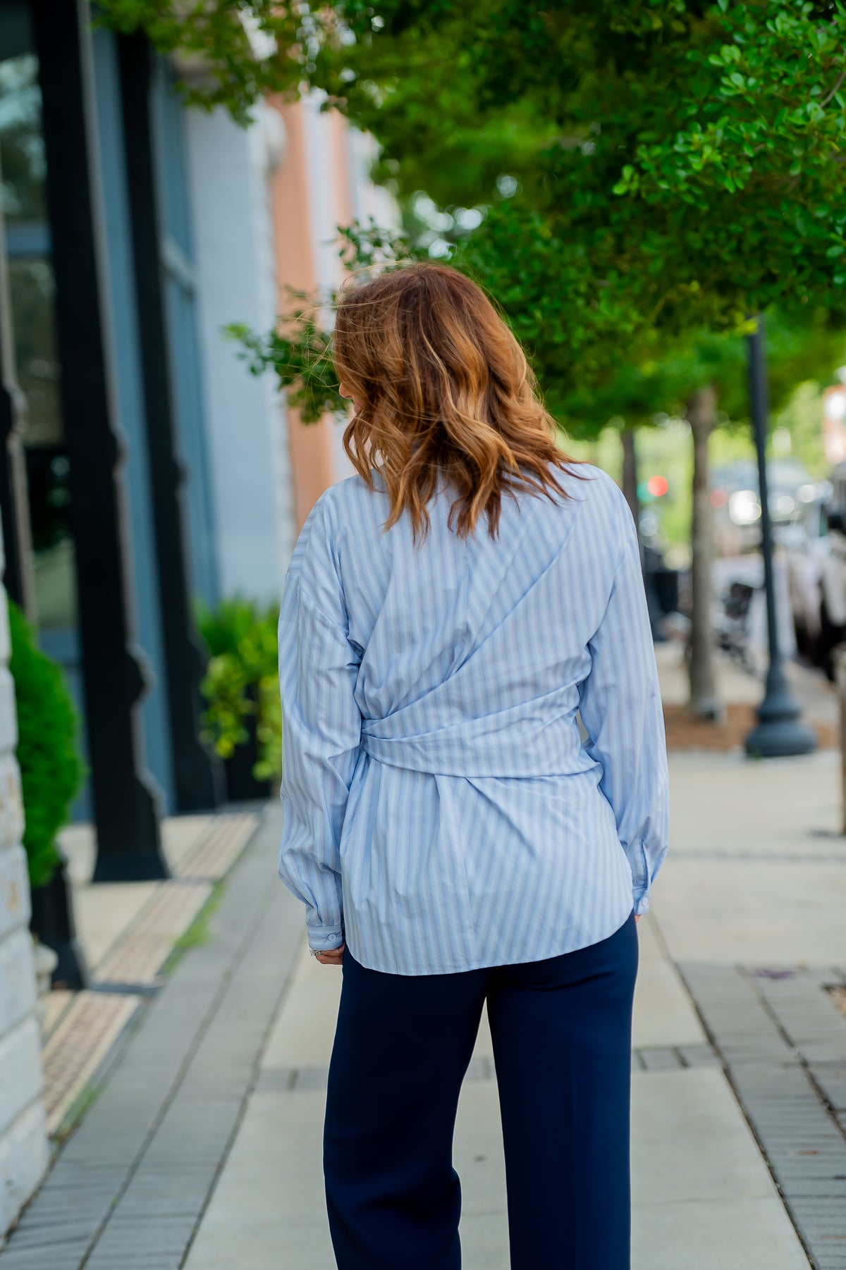 Nessa Tie Side Button Down Top