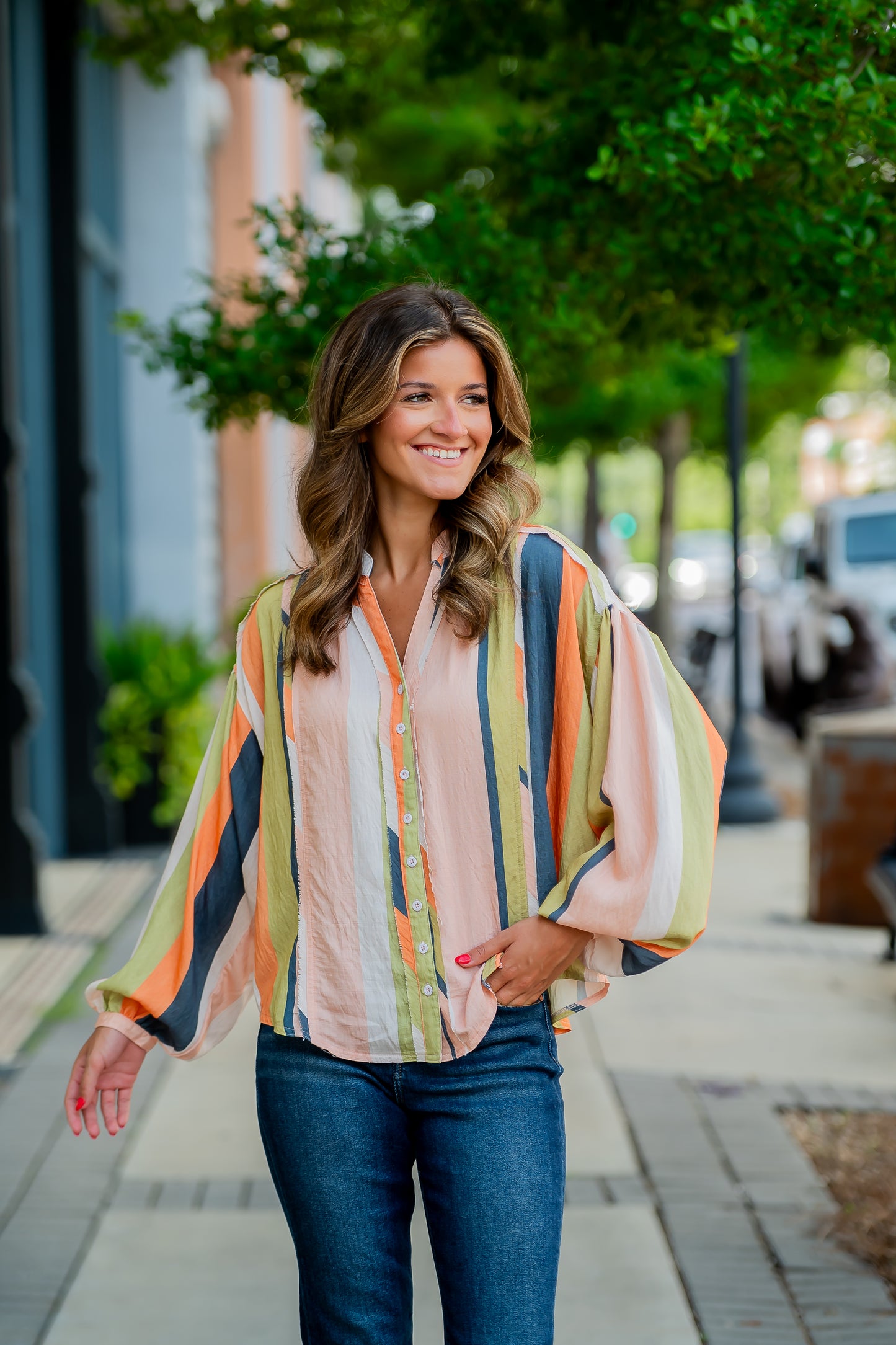Leona Stripe Top