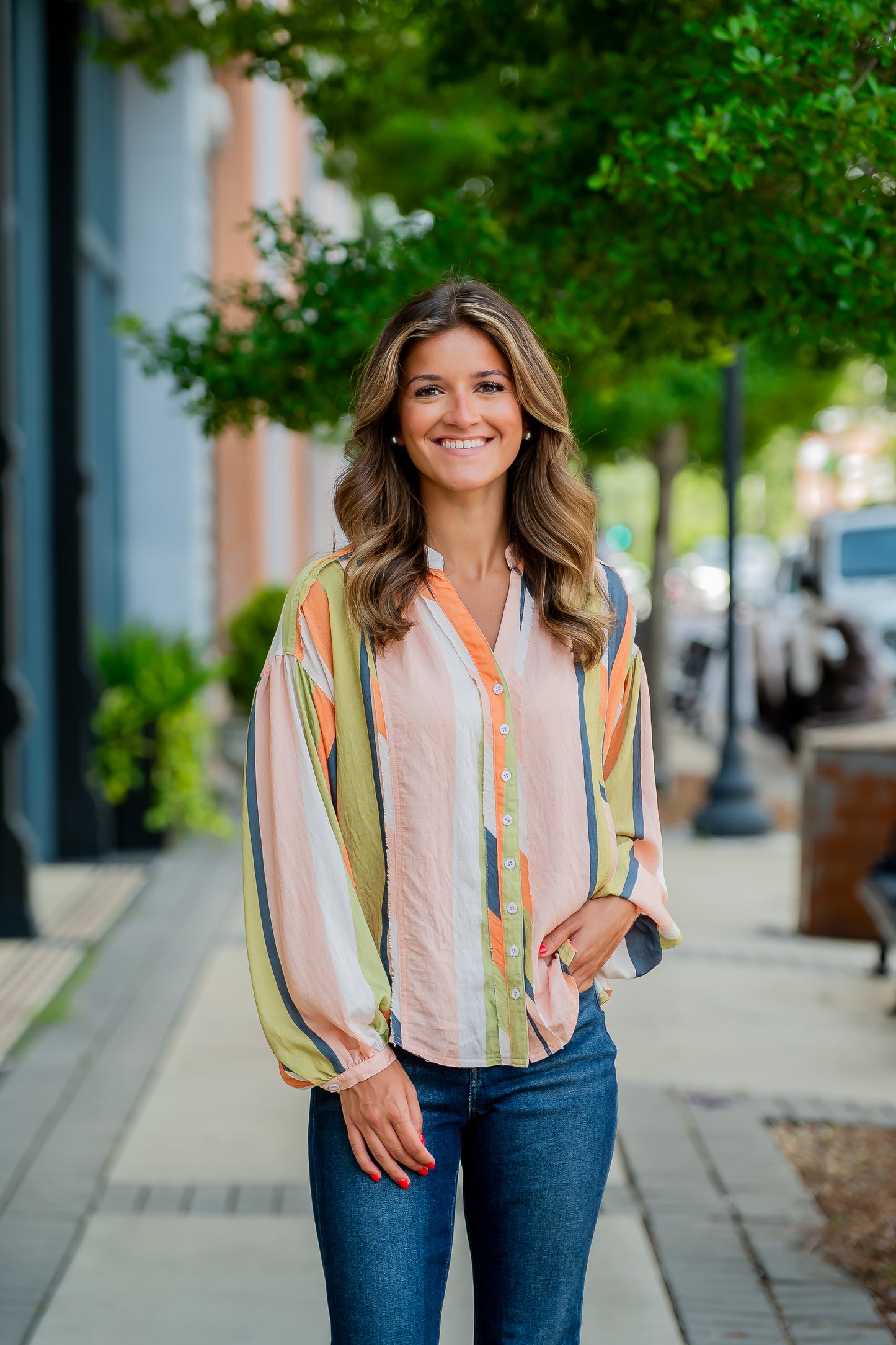 Leona Stripe Top