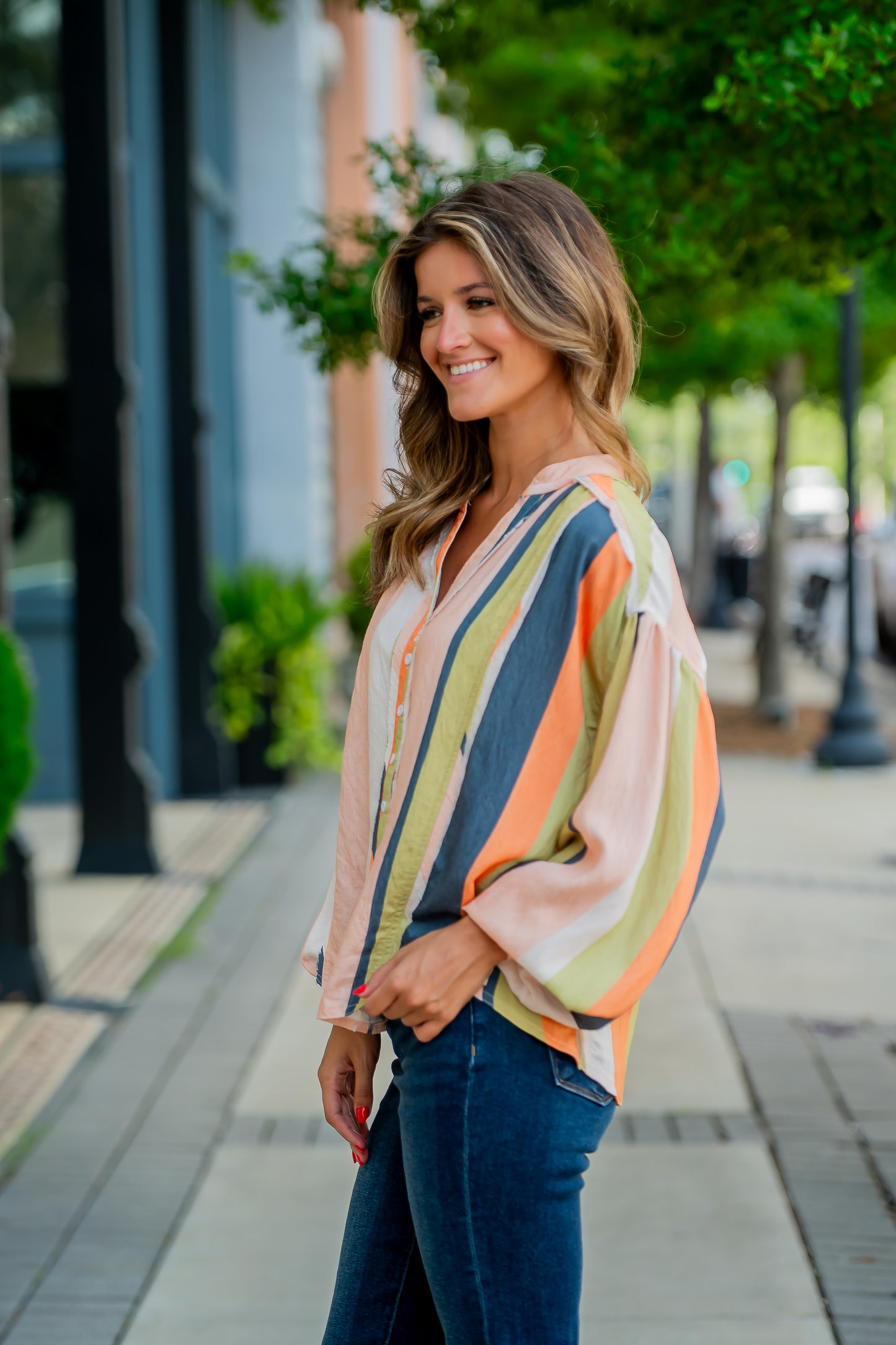 Leona Stripe Top