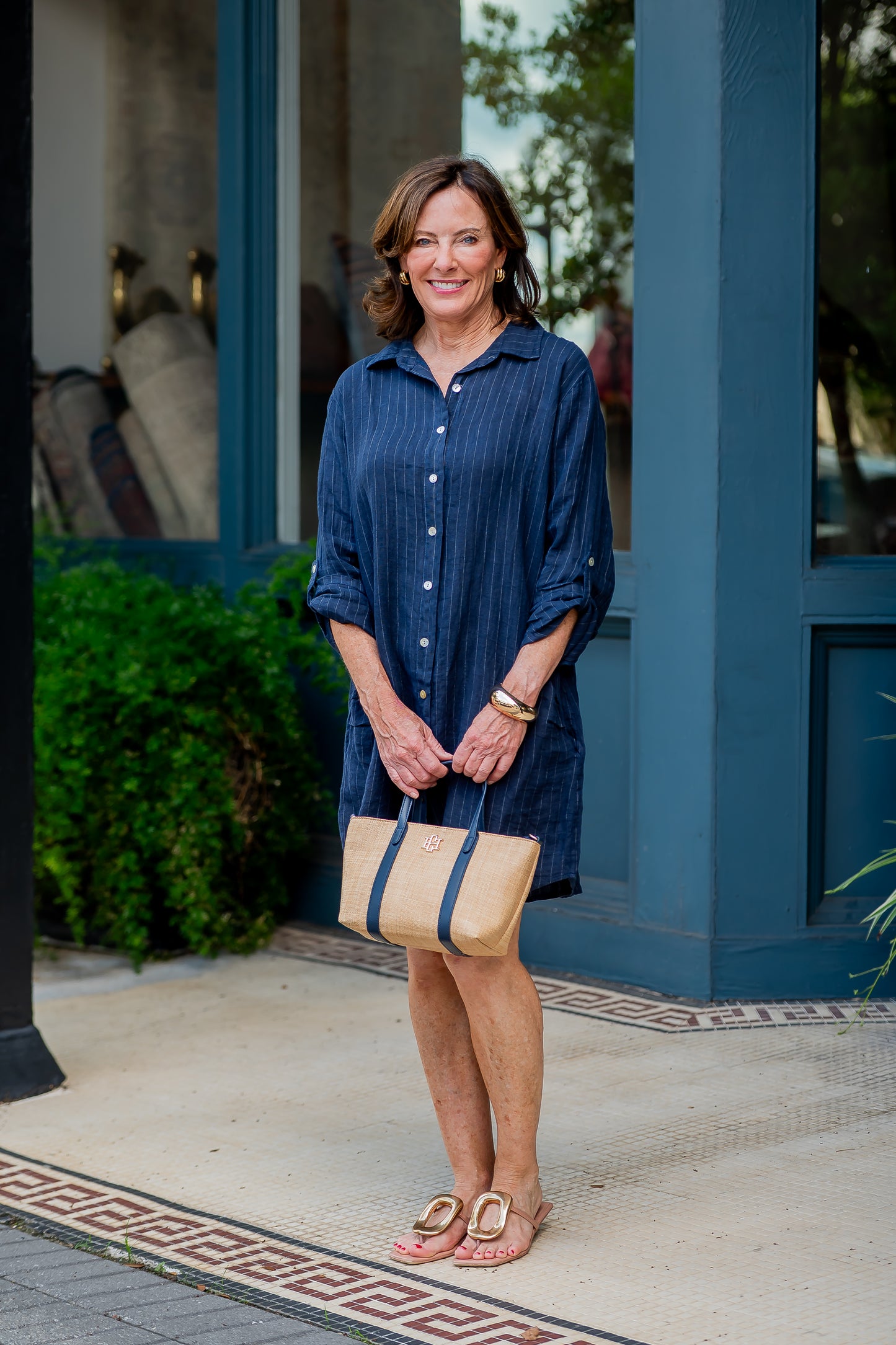 Lulu Stripe Kaftan Dress