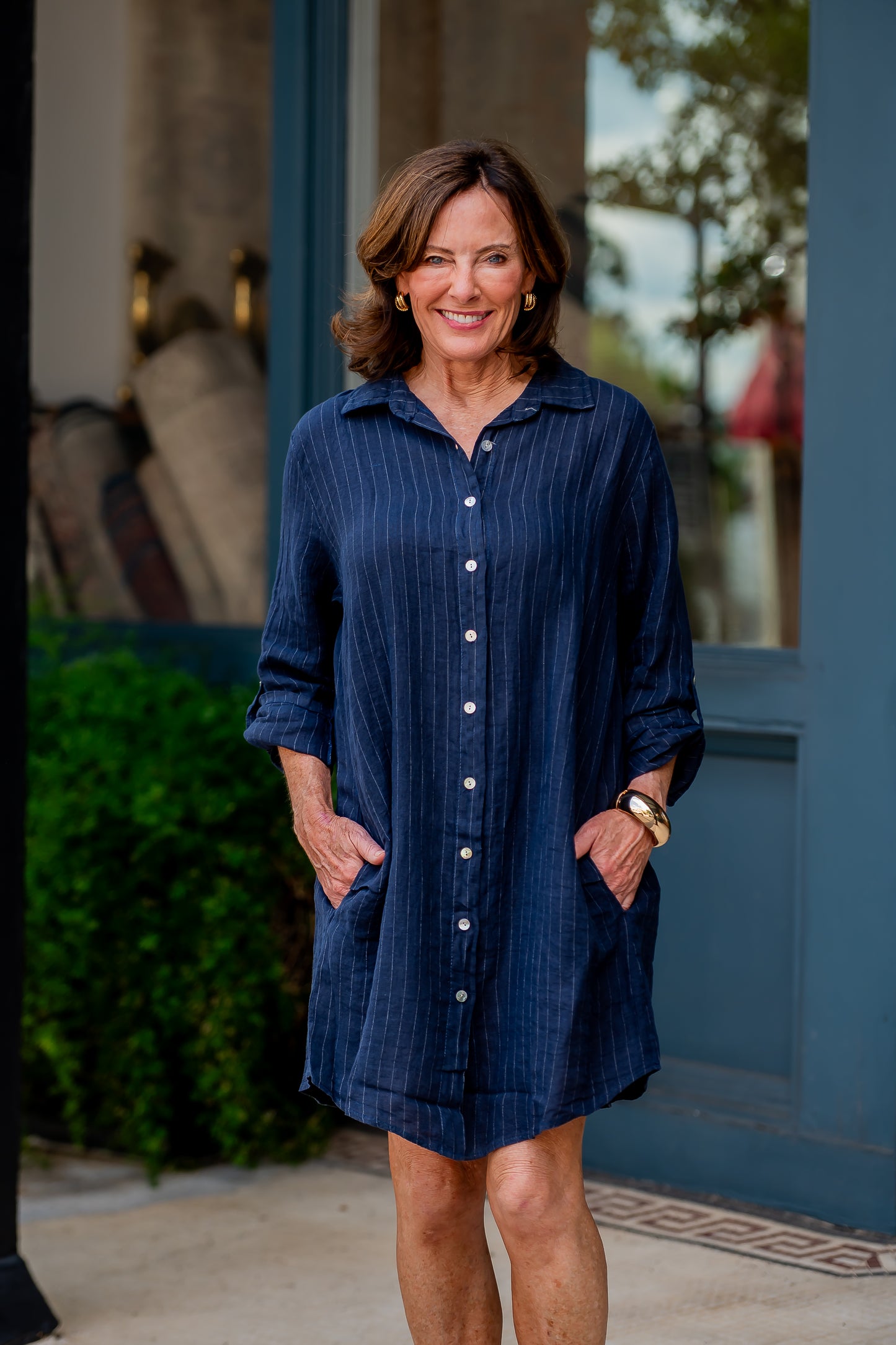Lulu Stripe Kaftan Dress