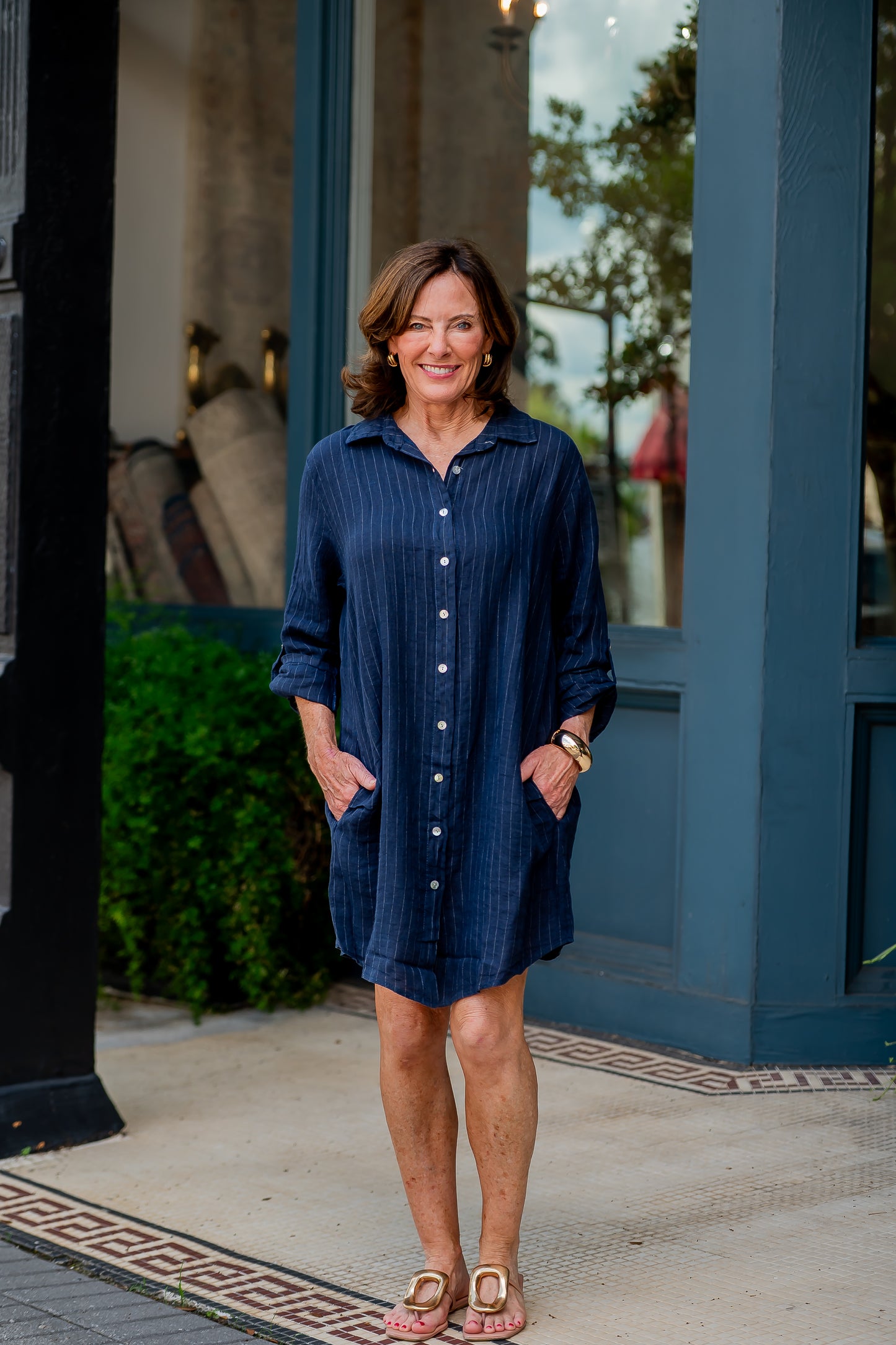 Lulu Stripe Kaftan Dress