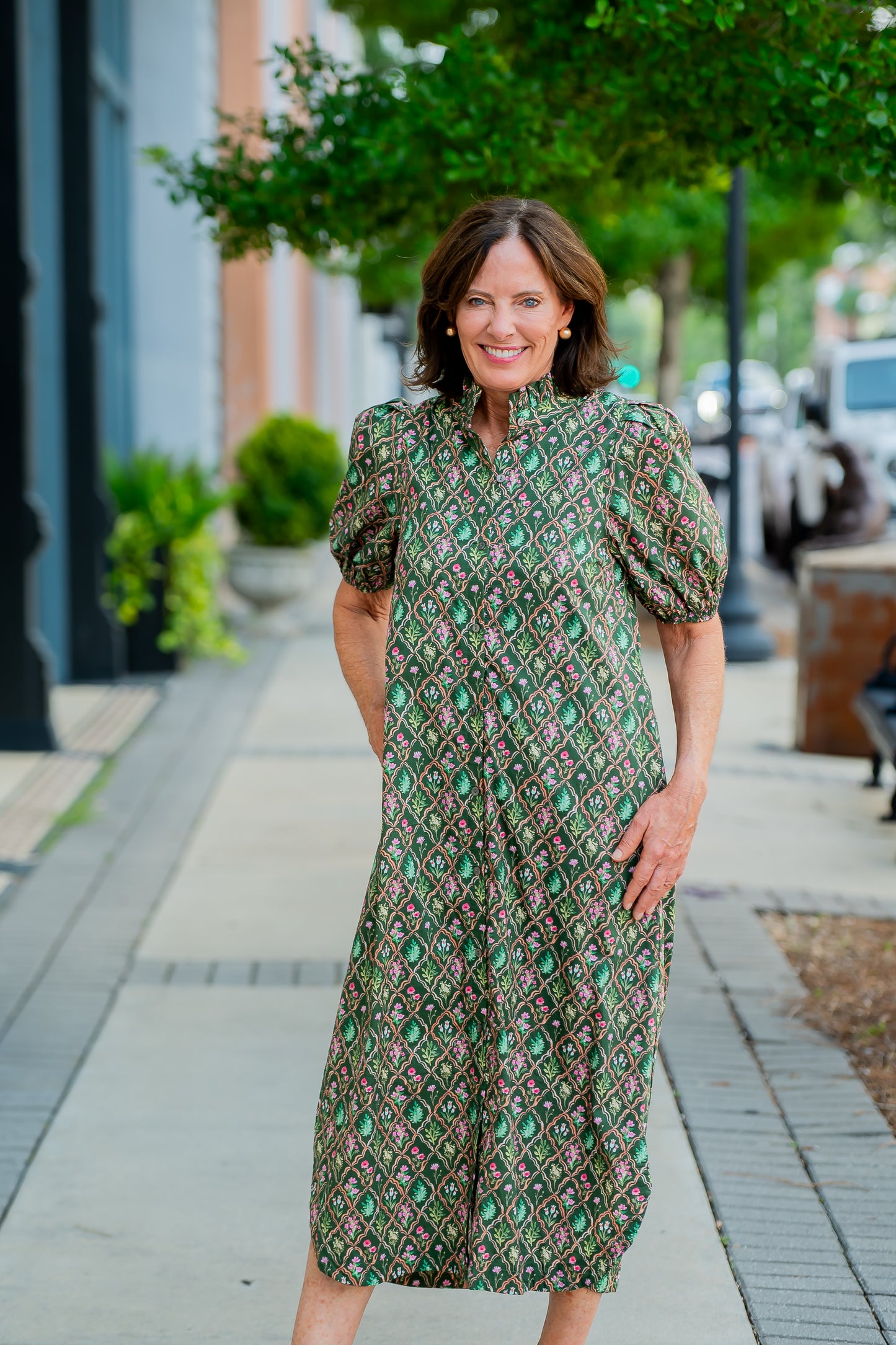 Elara Ruffled Collar Dress