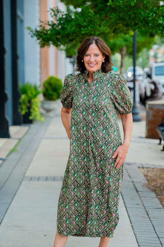 Elara Ruffled Collar Dress